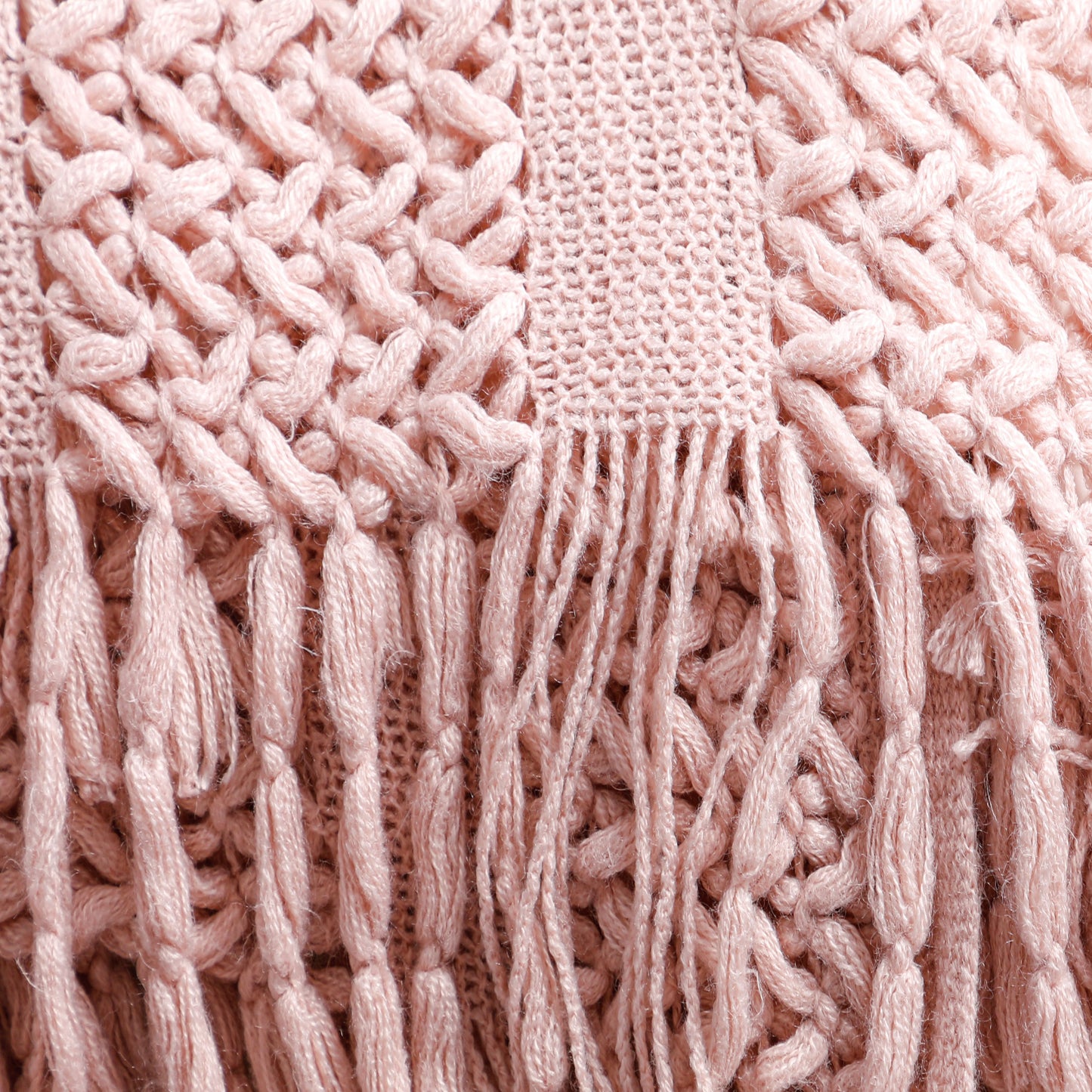 Ear Of Wheat Knitted Tassel Throw