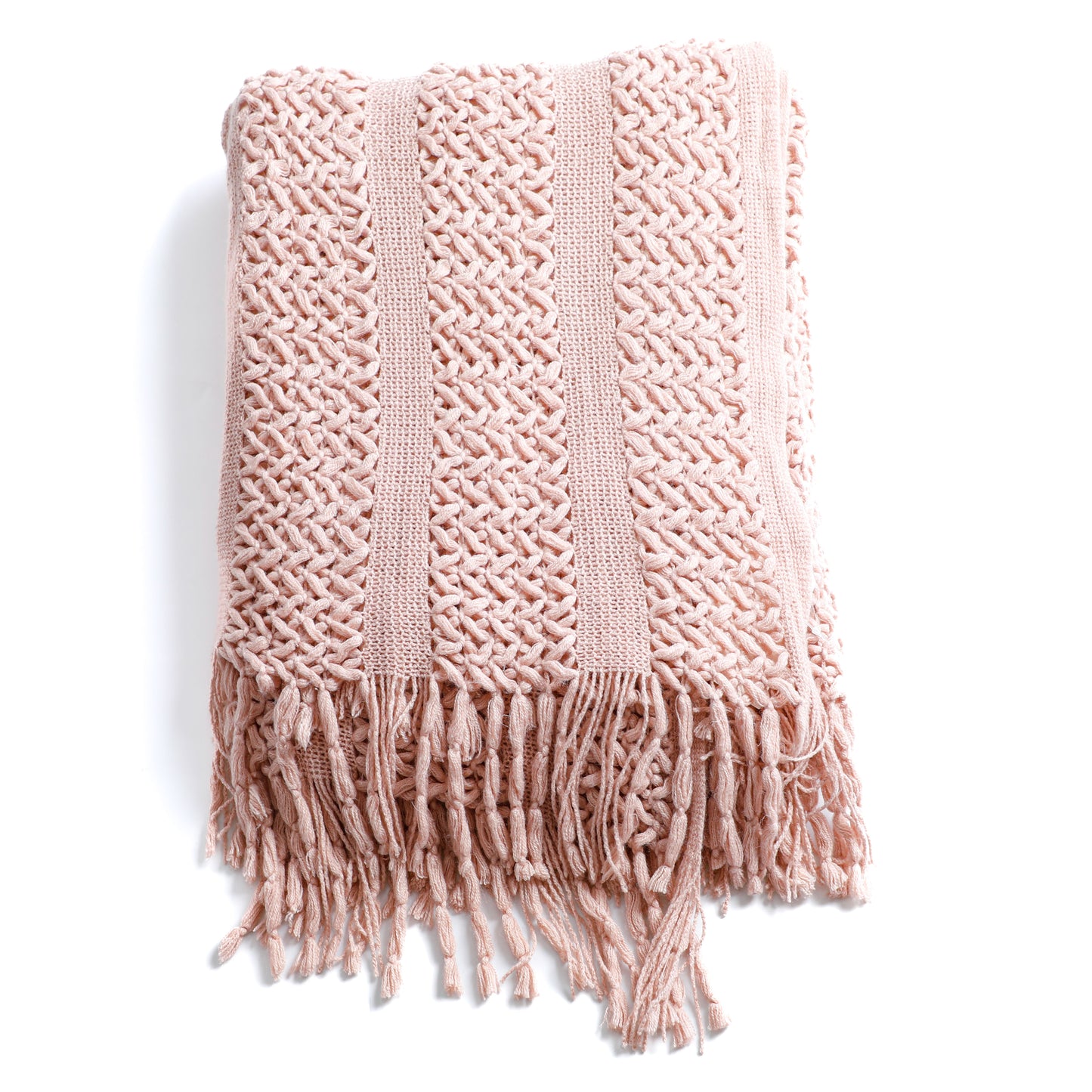 Ear Of Wheat Knitted Tassel Throw