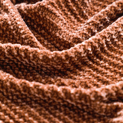Chocolate Chenille Tassel Blanket