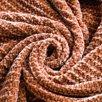 Chocolate Chenille Tassel Blanket