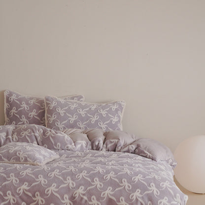 Plush Carved Thickened Duvet Cover Sets