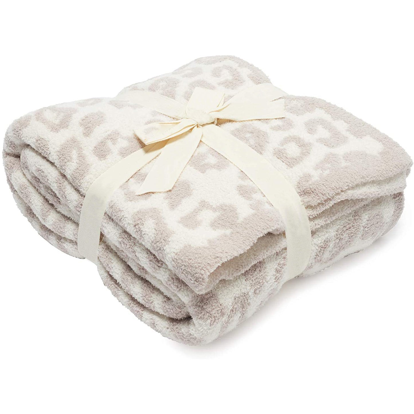 Leopard Cozy Knitted Fleece Blanket Throw