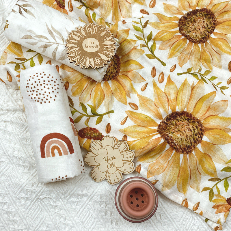 Floral Printed Baby Muslin Swaddle