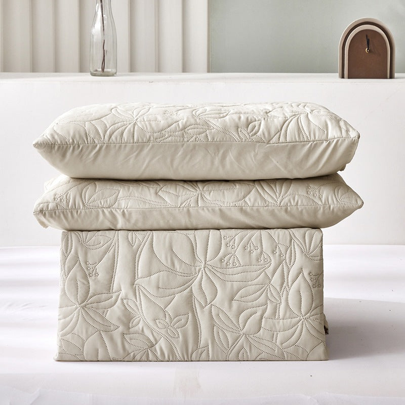 Ultrasonic Solid Color Quilt Set