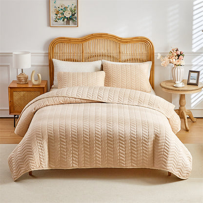 Double-sided Solid Color Quilted Set
