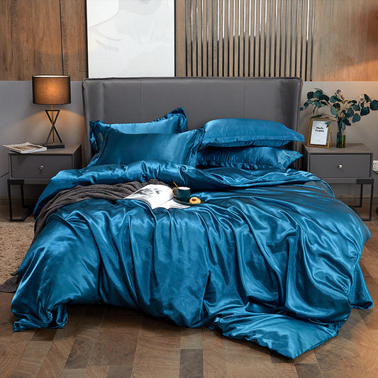 Wholesale Solid Color Silk Duvet Cover Sets