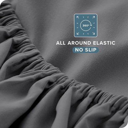 4Pcs Woven Microfiber Bed Sheet Set