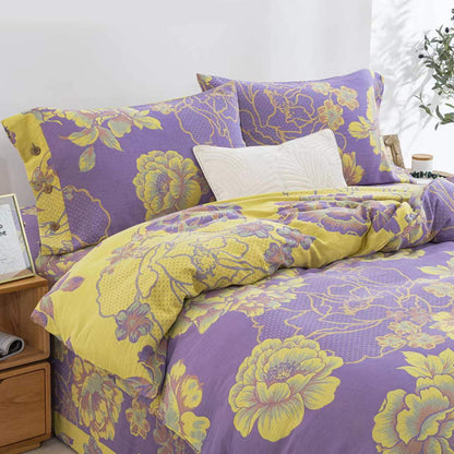 Simple Jacquard Floral Duvet Cover Sets