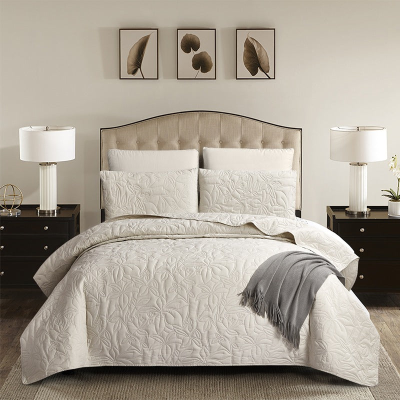 Ultrasonic Solid Color Quilt Set