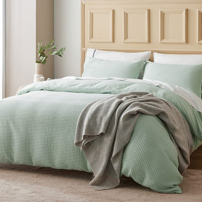 Wholesale Waffle Weave Jacquard Duvet Cover Set