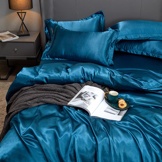 Wholesale Solid Color Silk Duvet Cover Sets