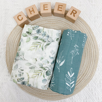 Floral Printed Baby Muslin Swaddle