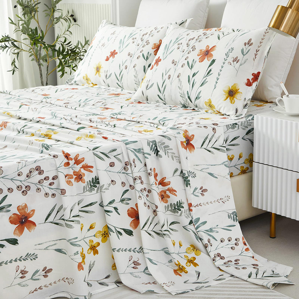 Printed Home Bed Sheet Set