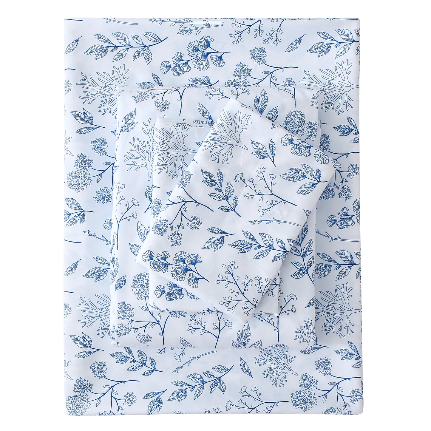 Deep Pocket 16" White 4 Piece Bed Sheets Set