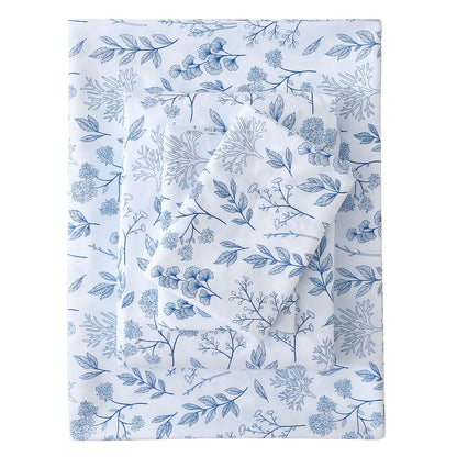 Deep Pocket 16" White 4 Piece Bed Sheets Set