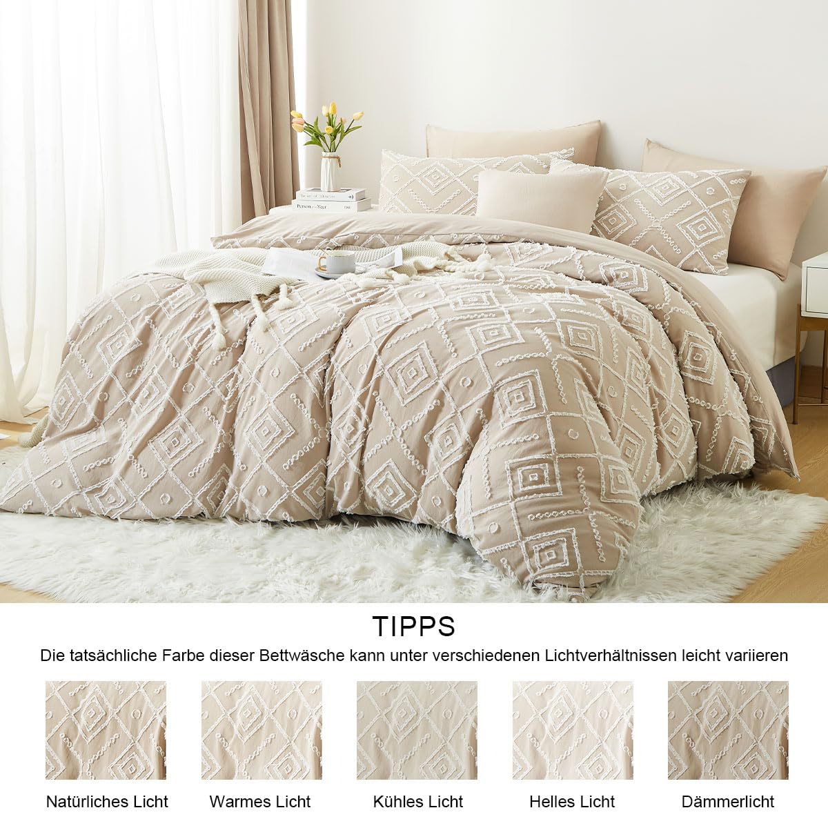 Textured Fabric Solid Comforter Sets