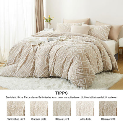 Textured Fabric Solid Comforter Sets