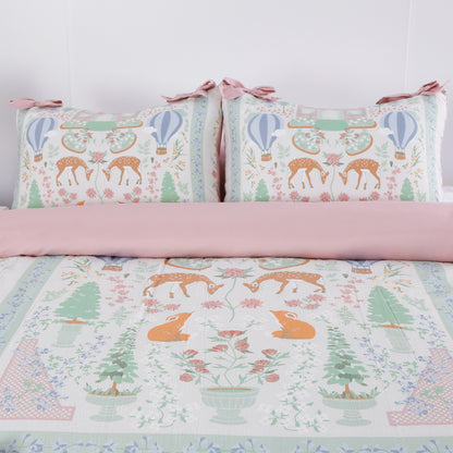 Wholesale Girl Pink Bow Print Comforter Sets