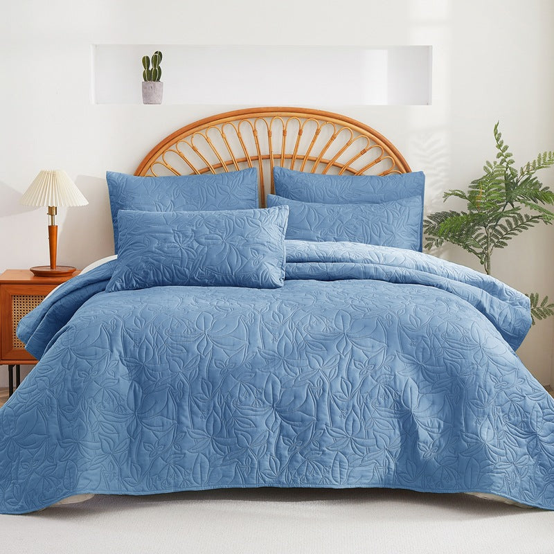 Ultrasonic Solid Color Quilt Set