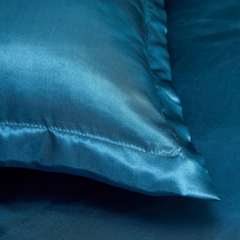 Wholesale Solid Color Silk Duvet Cover Sets