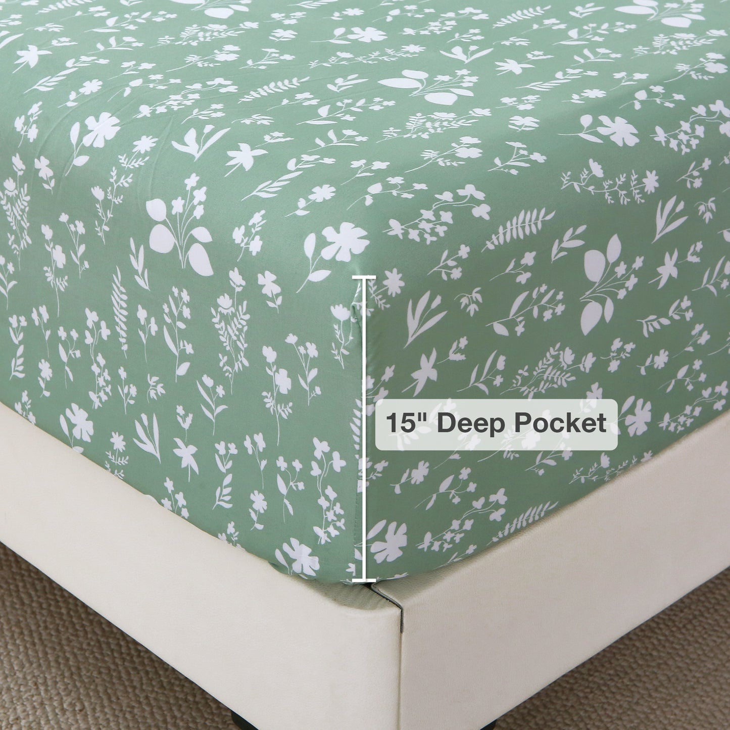 Gray-Green 4-PC Bedding Set