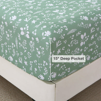 Gray-Green 4-PC Bedding Set