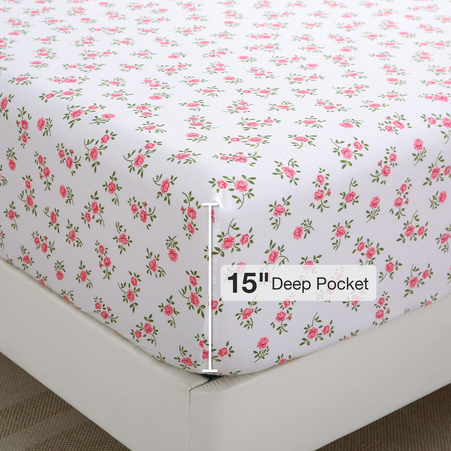 Pink Rose 4-PC Bedding Set