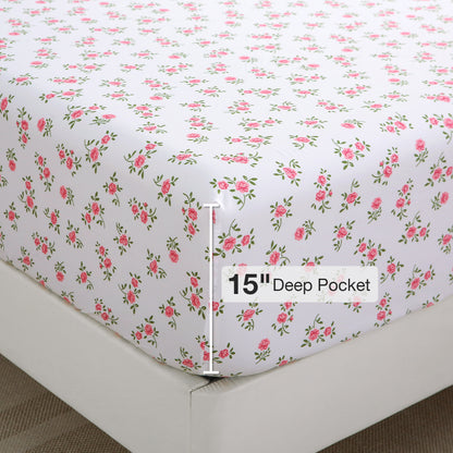 Pink Rose 4-PC Bedding Set
