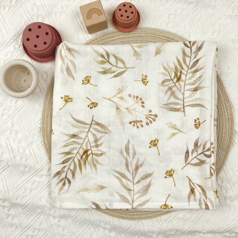 Floral Printed Baby Muslin Swaddle