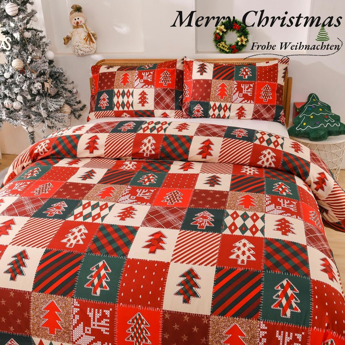 Digital Printed Cartoon Children's Christmas Bedding Sets