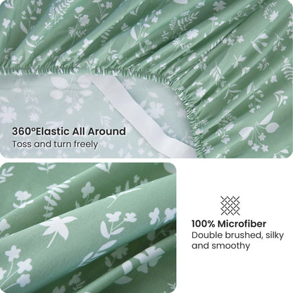 Gray-Green 4-PC Bedding Set