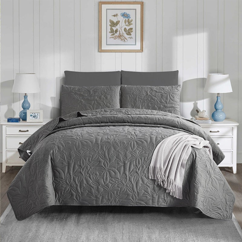 Ultrasonic Solid Color Quilt Set