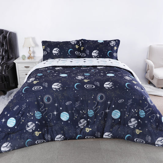 Wholesale Planet Print Children Comforter Sets