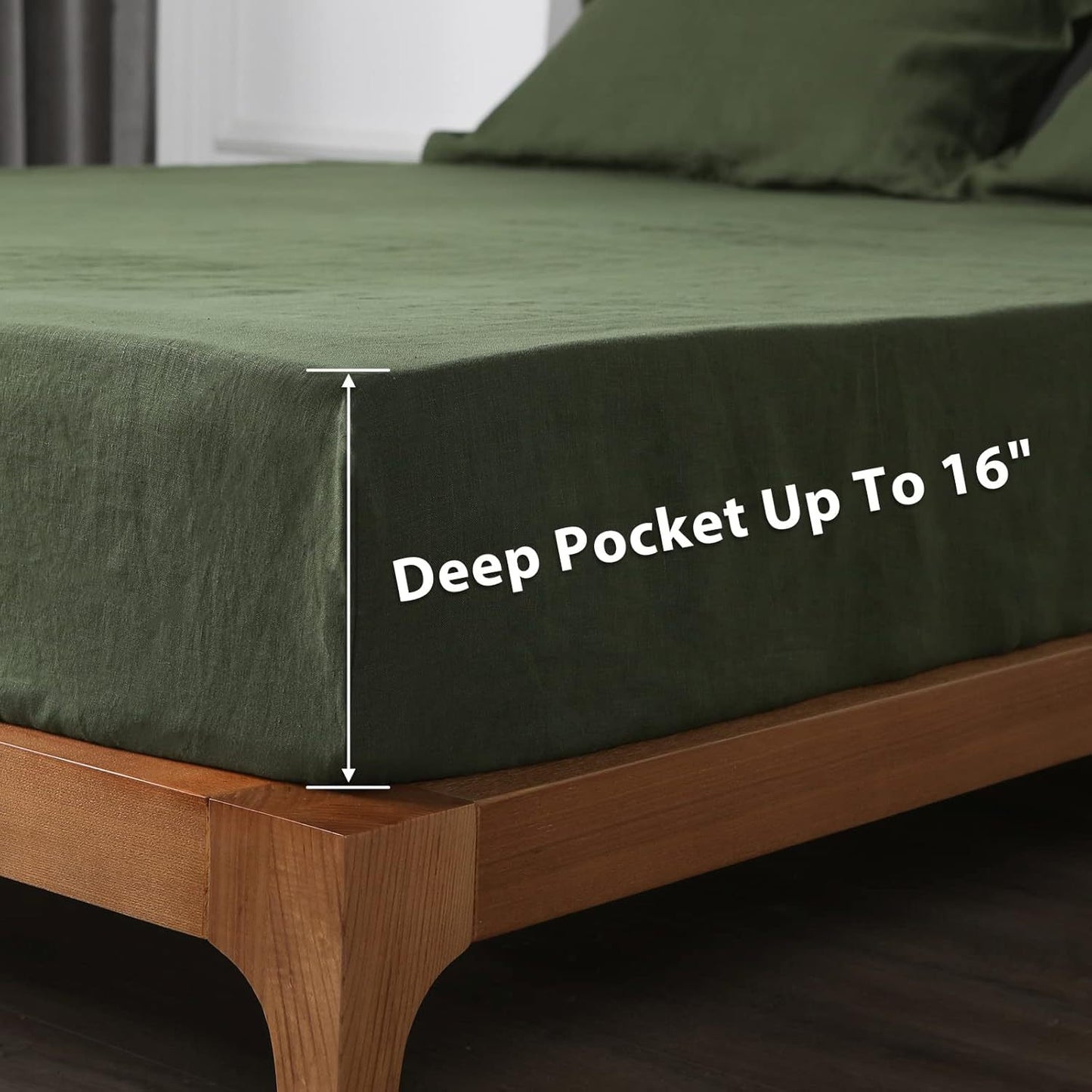 Wholesale Linen Plain Colored Bed Sheet Set