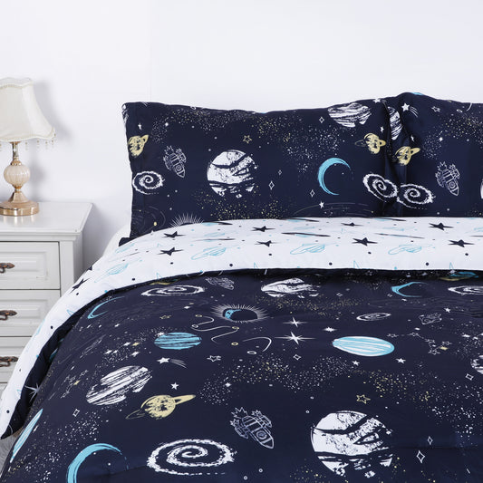 Wholesale Planet Print Children Comforter Sets