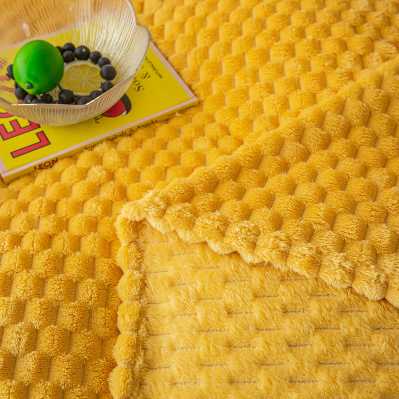 Soft Grid Flannel Blankets And Throws