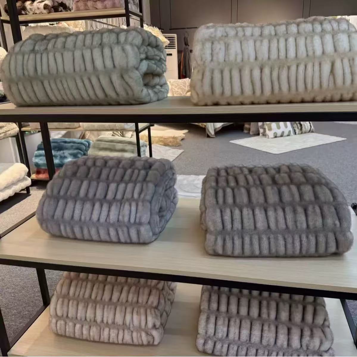 Spandex Faux Rabbit Fur Blanket