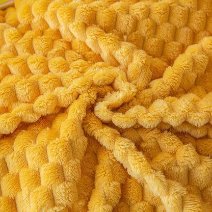 Soft Grid Flannel Blankets And Throws