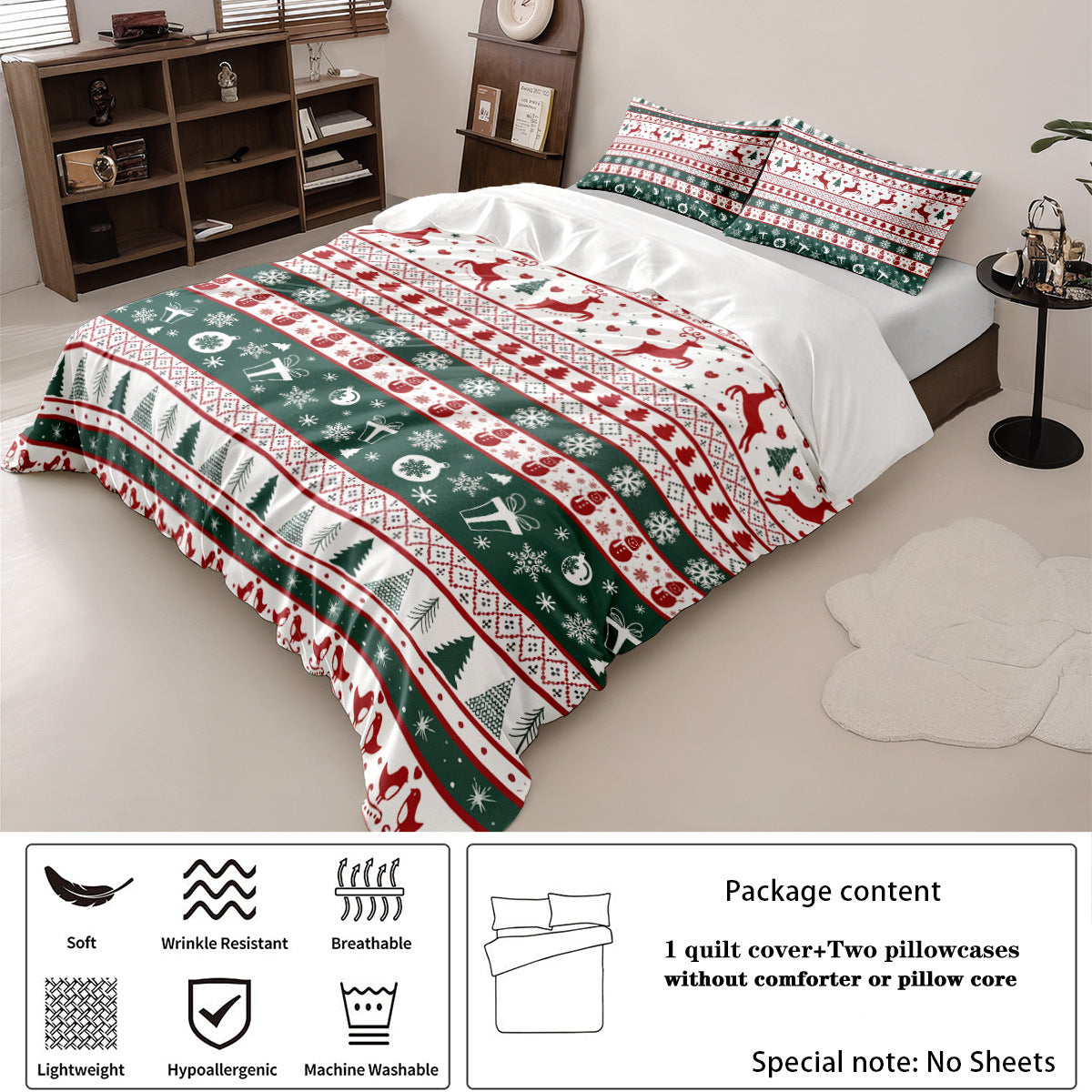 Custom Christmas Microfiber Duvet cover Sets