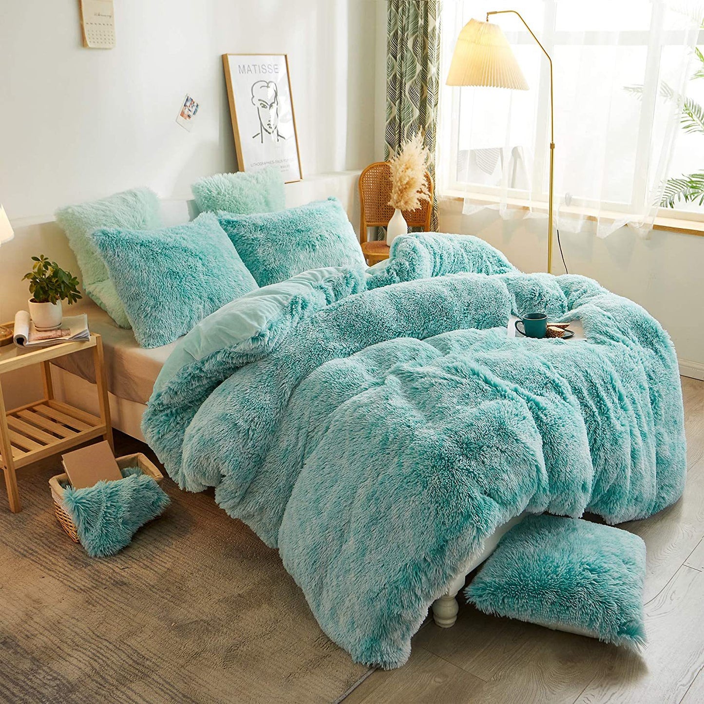 Wholesale Plush Soft Fax Fur Duvet Cover Set