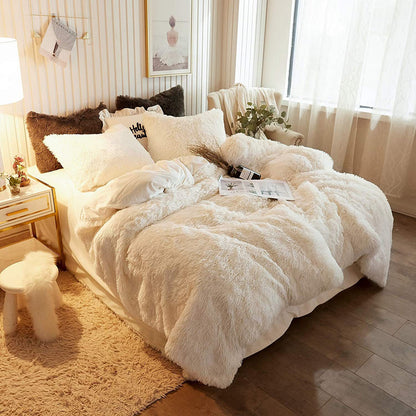 Wholesale Plush Soft Fax Fur Duvet Cover Set