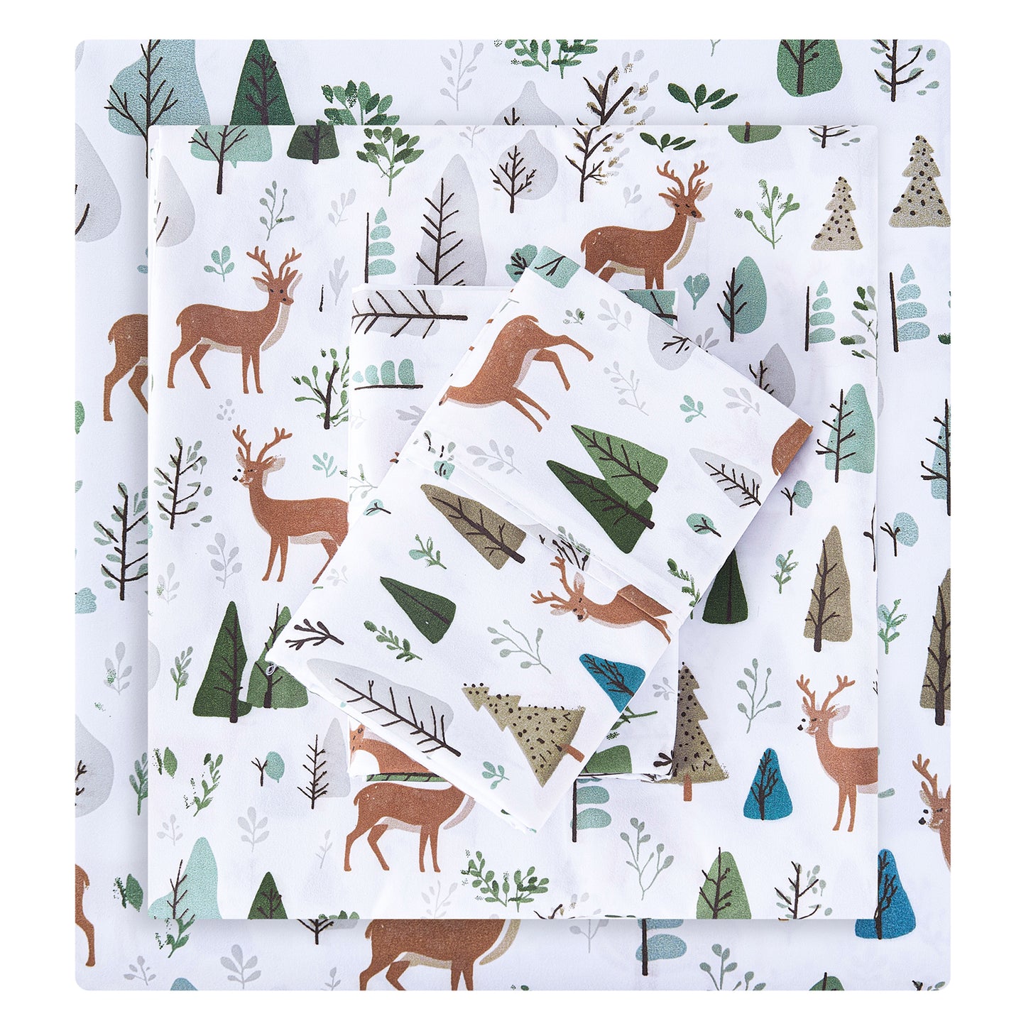 Christmas Moose Design 4-PC Bedding Set