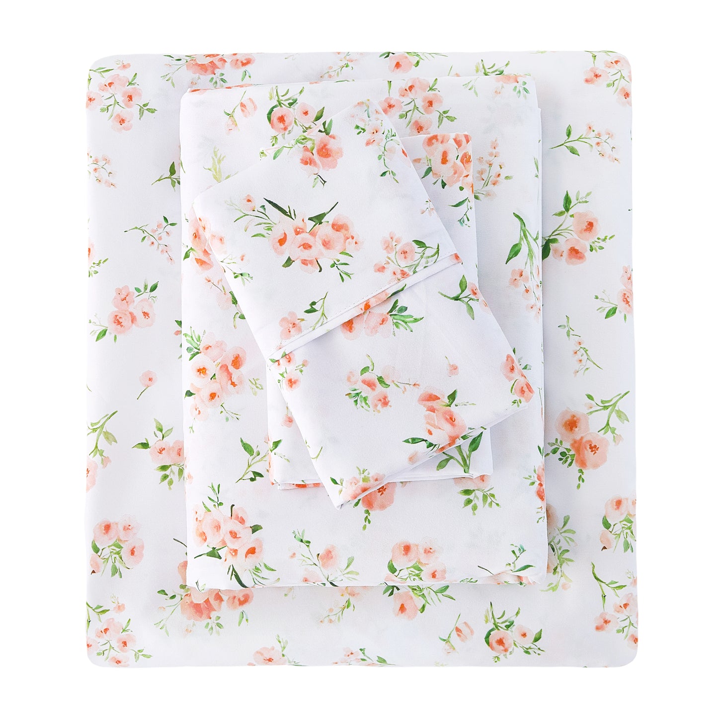 Classic Floral Print 4-PC Bedding Set