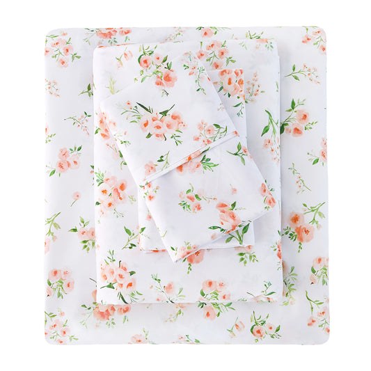 Classic Floral Print 4-PC Bedding Set