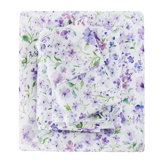 Purple Flower 4-PC Bedding Set