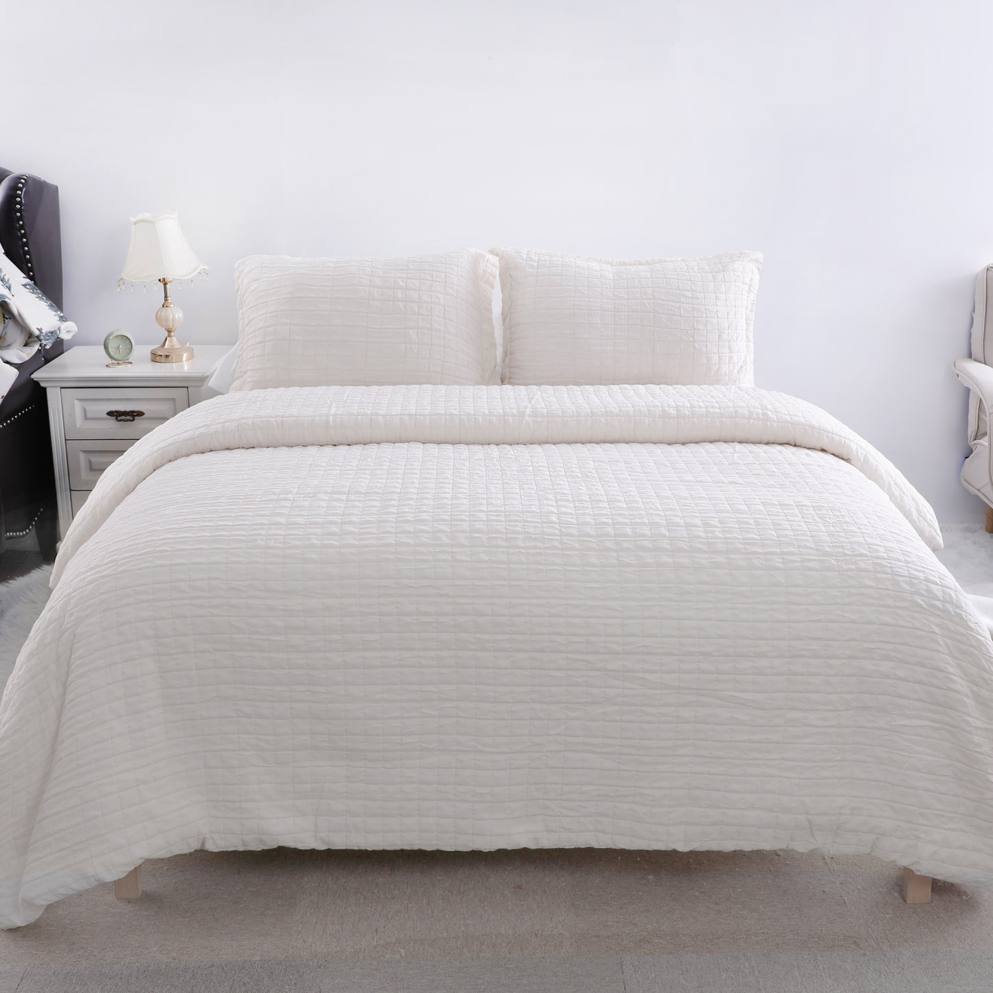 Wholesale Beige Jacquard Duvet Cover Sets