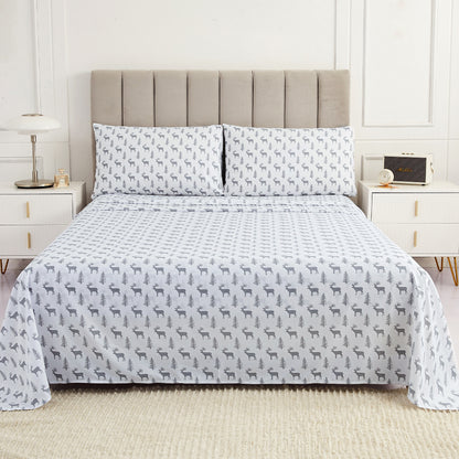 Wholesale Reindeer 4Pc Bed Sheets Set