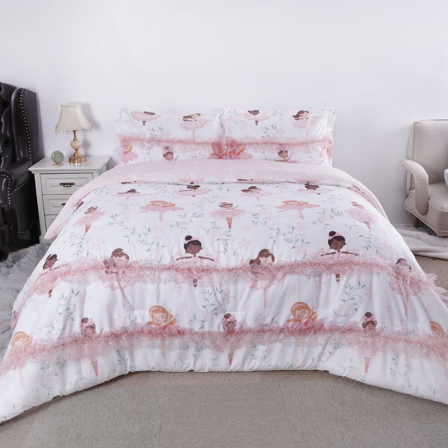 Wholesale Ballet Girl Print Comforter Sets
