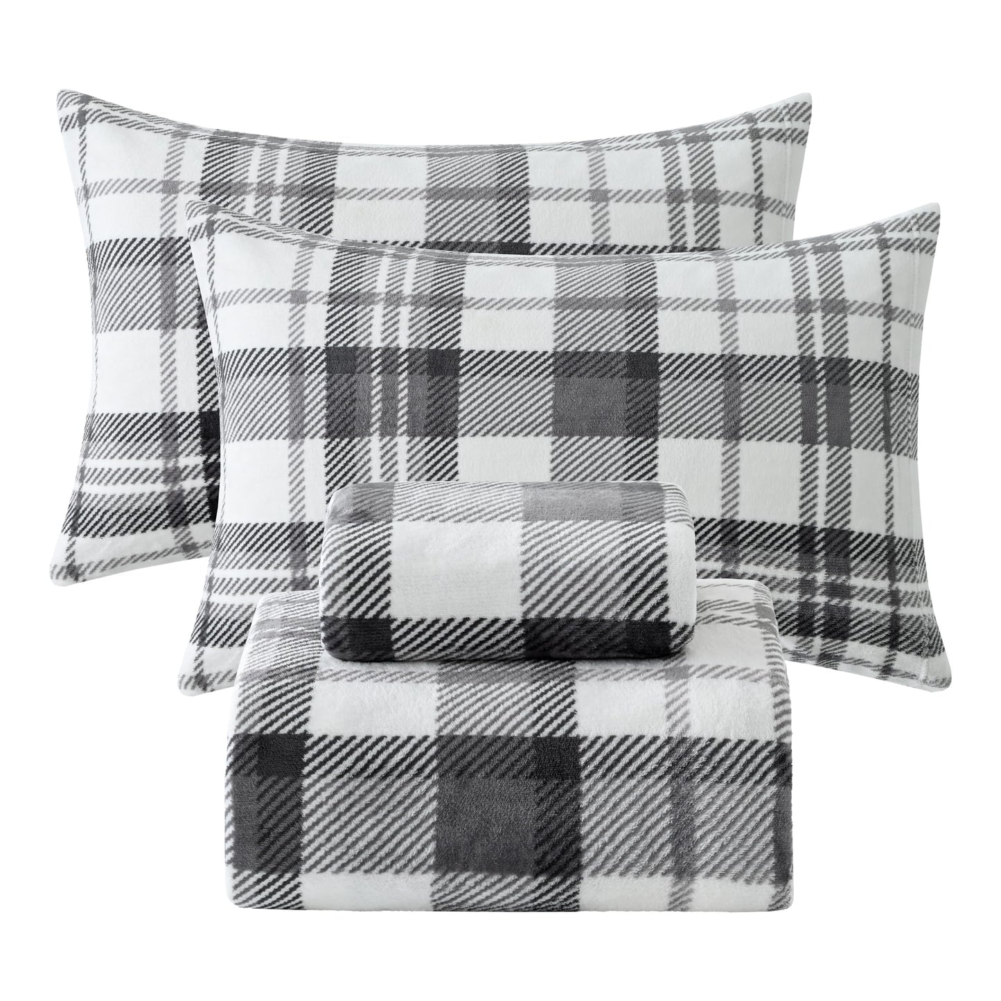 Wholesale  Flannel Plaid Striped 4 PC Bed Sheet