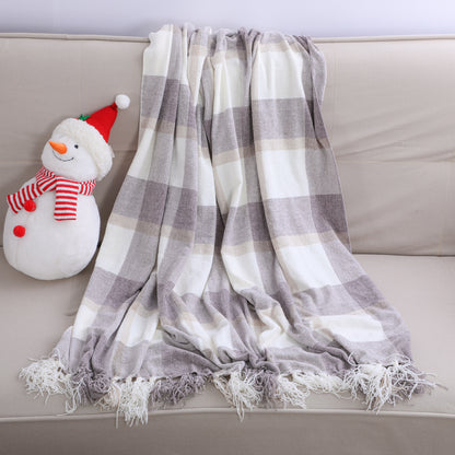 Christmas Tassel Chenille Blanket
